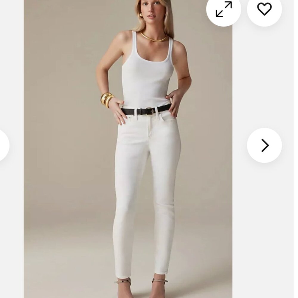 Classic J. Crew White Toothpick Stretch Jean